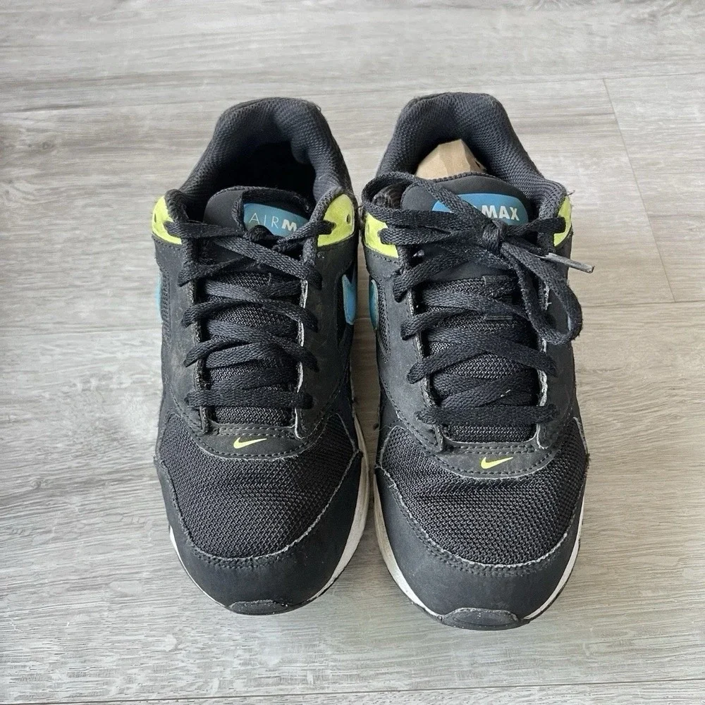 Nike Air Max IVO GS 3Y Black Blue Volt Running Shoes Kids Sneakers 579996-070